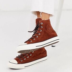 Converse Allstar Chuck Taylor Suede HighTops Cinnamon Brown Size 7 women’s